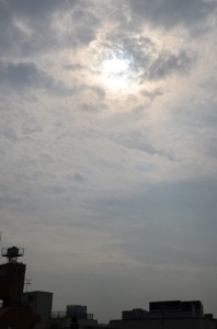 2012年5月21日午前7時半頃、金環日食＠東京